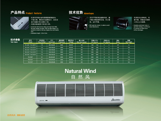 2025 새로운 AC 220V 상업용 주택 문 냉각 공기 커튼