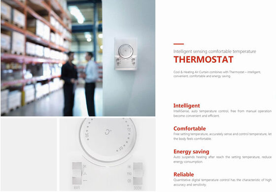 Theodoor 6G 시리즈 난방 공기 커튼 문 장벽 레스토랑, 호텔, 상점 0.9m-1.8m에 적합
